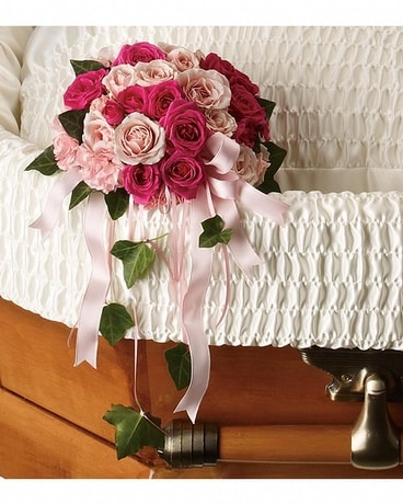 Rose Reflection Casket Insert Sympathy Arrangement