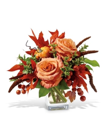 Petals and Pumpkin Flower Arrangement