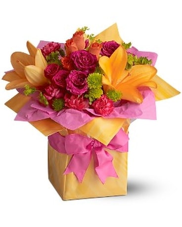Tres Chic Present Flower Arrangement