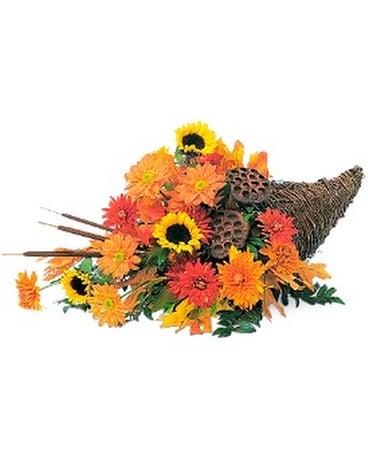 Captivating Cornucopia Flower Arrangement