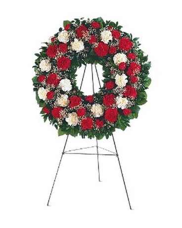 Hope And Honor Wreath Sympathy Arrangement