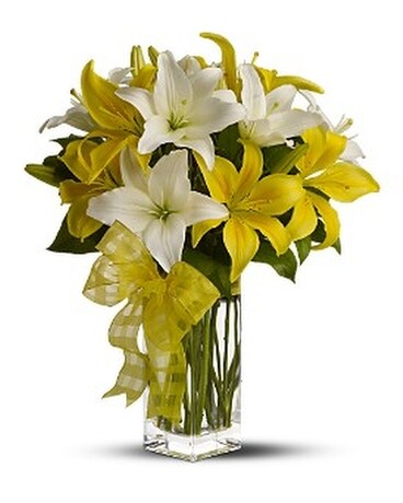 lilies flower arrangements Luxurious Pink Floral Arrangement with Lilies & Orchids