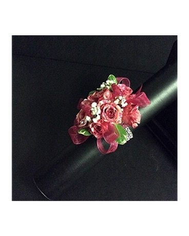 hot pink corsage