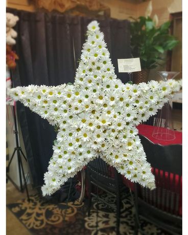 Standing Star Sympathy Flower Arrangement