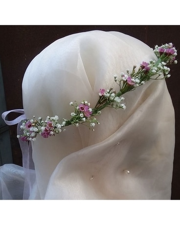 Delicate Pink & White Head Wreath $100 Custom product