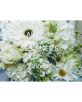 All White Designer's Choice Arrangement Flower Arrangement