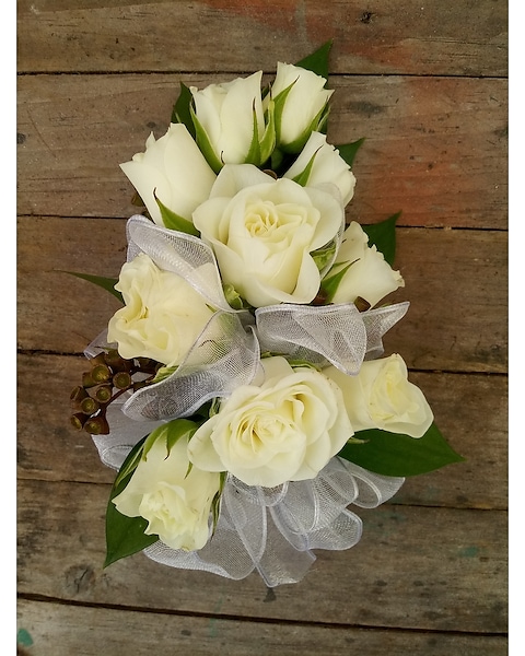 Classic White Open Heart with Yellow Corsage