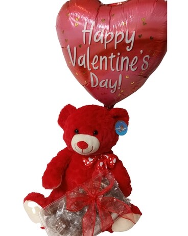 Valentine Bear with Large Candy & Balloon Custom product