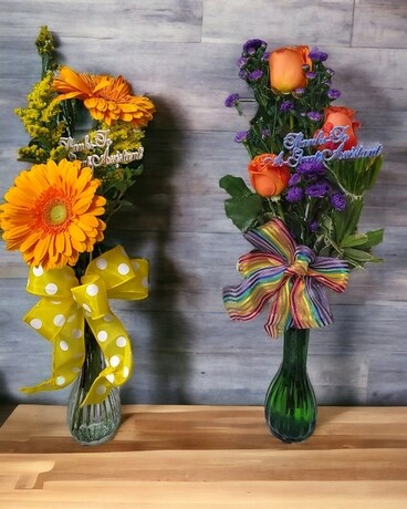 Assorted Bud Vases Flower Arrangement