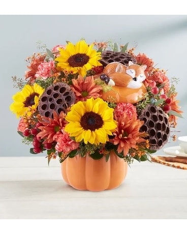 Pumpkin N' Posies™ Flower Arrangement