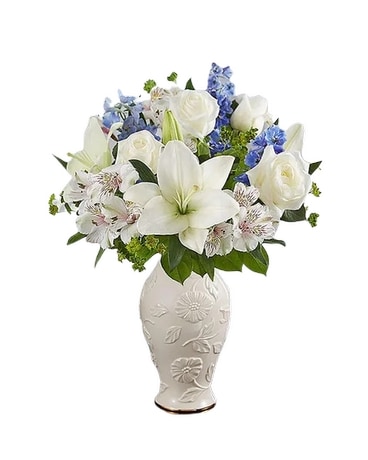 Loving Blooms™ Lenox® Blue & White Flower Arrangement