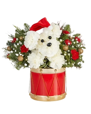 Santa Paws Flower Arrangement