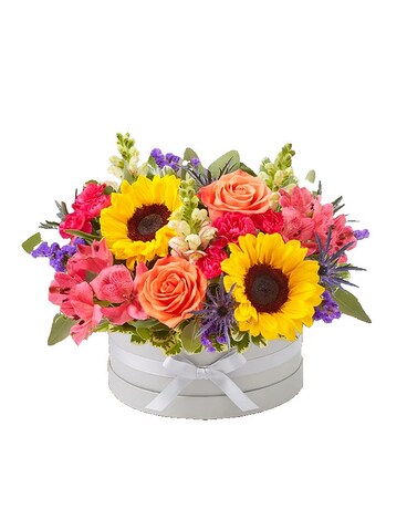 Bespoke Hatbox Flower Arrangement