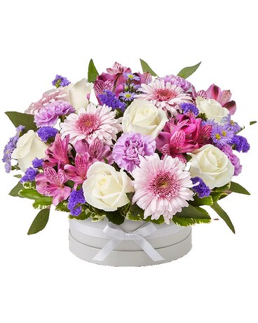 Nature's Beauty Hatbox Flower Arrangement