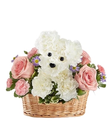 Precious Pup Flower Arrangement