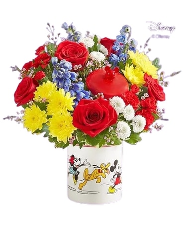 Disney Mickey Mouse & Friends Cookie Jar - Bright Flower Arrangement