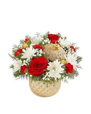 Sparkling Holiday Ornament™ Flower Arrangement
