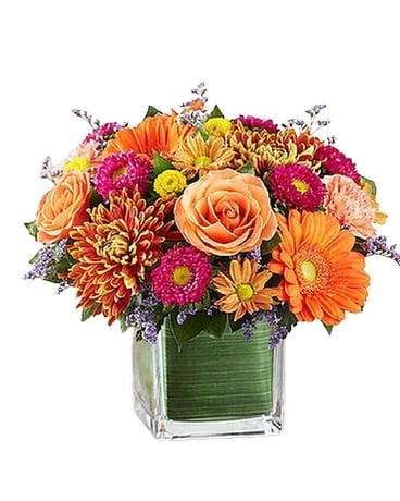 Brilliant Autumn Medley Flower Arrangement