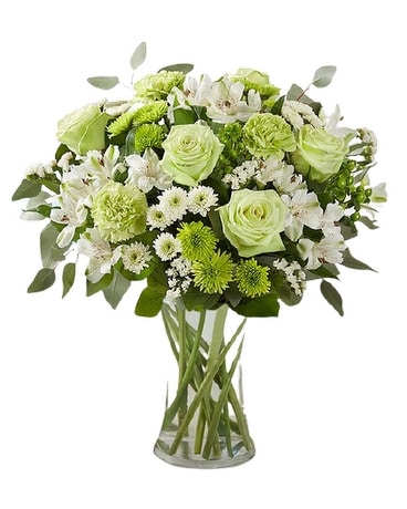 Serene Green Flower Arrangement