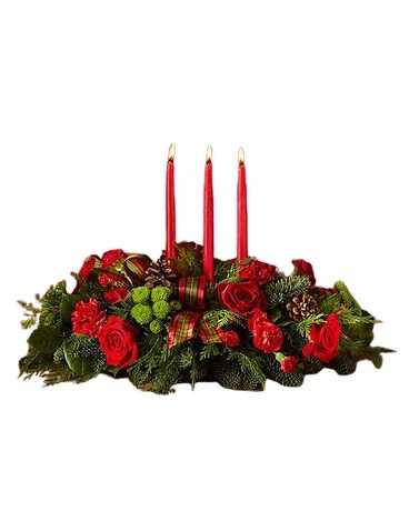 By the Candlelight Centerpiece Flower Arrangement
