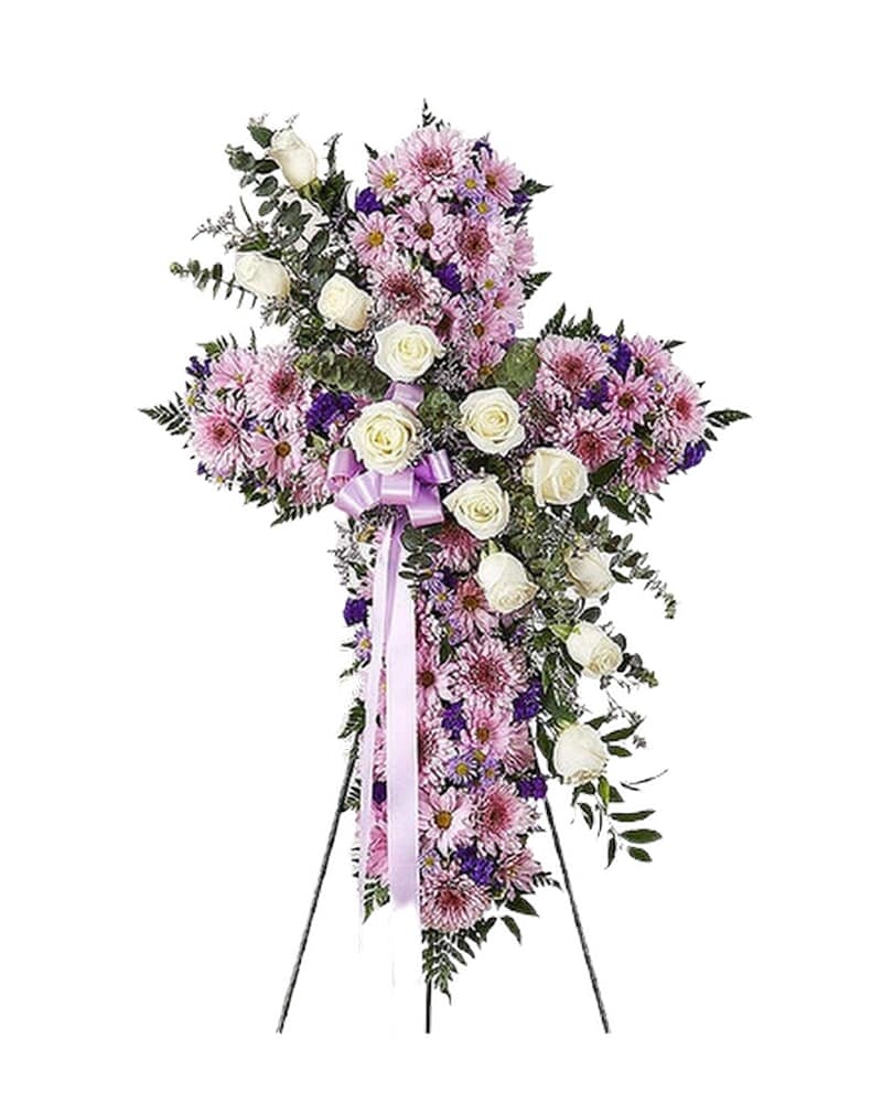 Peace & Prayers Lavender Cross in Bradenton FL - Oneco Florist