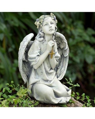 Praying Angel With Cross Gifts