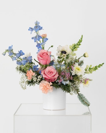 Cotton Candy Christmas Flower Arrangement