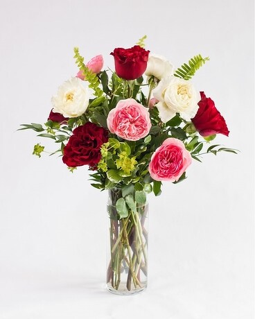 Garden Rose Dozen Flower Arrangement
