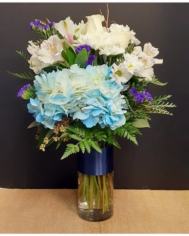 Baby Blue Flower Arrangement