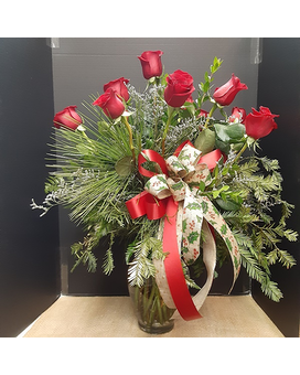 Xmas Roses Flower Arrangement