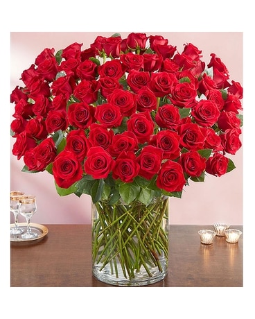 100 red roses Flower Arrangement
