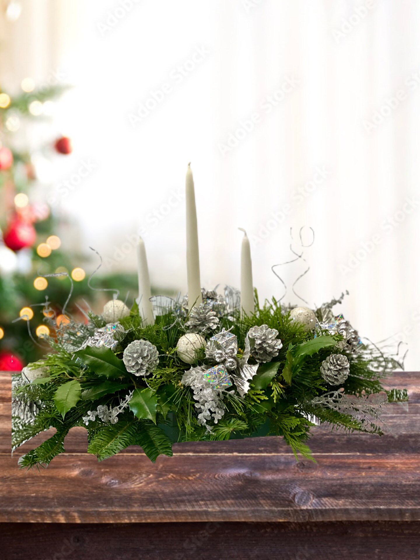 Winter Wonderland Centerpiece Flower Arrangement