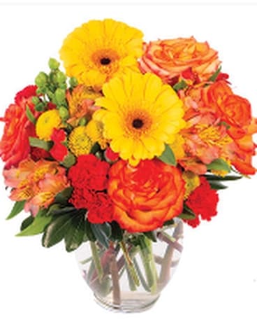 Amber Awe Flower Arrangement