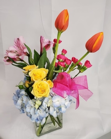 Splash of Spring Flower Arrangement