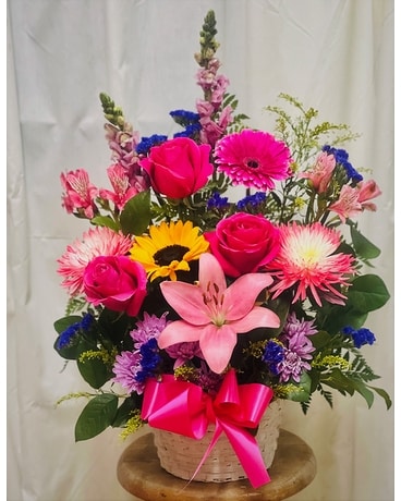 Mother Delight Basket Flower Arrangement