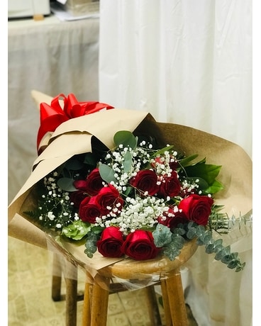 1 Dz. Long Stemmed Red Rose Bouquet Flower Arrangement