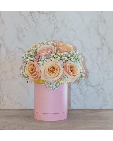 Pink Box Collection Flower Arrangement