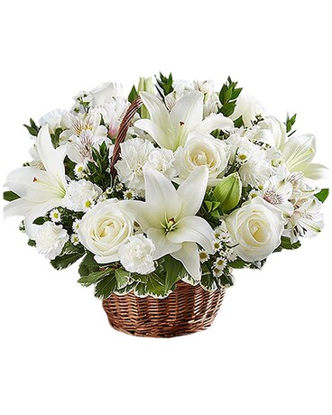 Tranquil Basket Flower Arrangement