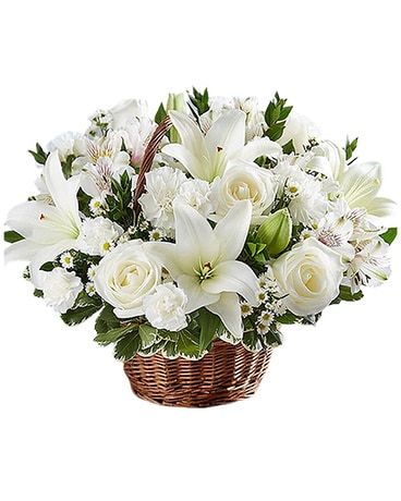 Tranquil Basket Flower Arrangement