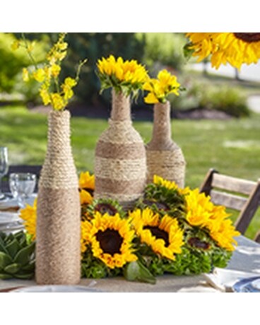 Garden Centerpiece Flower Arrangement