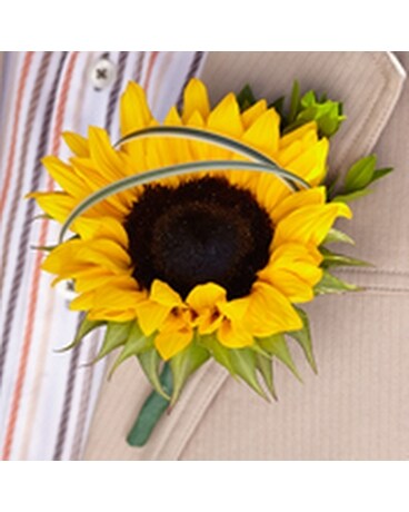 Sunflower Boutonniere Flower Arrangement