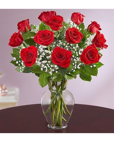 12 Red Roses Flower Arrangement