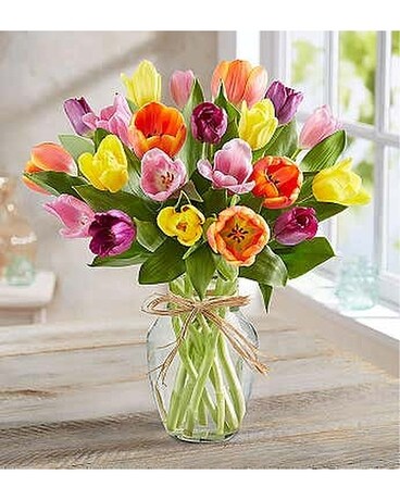 20 mixed tulips Flower Arrangement