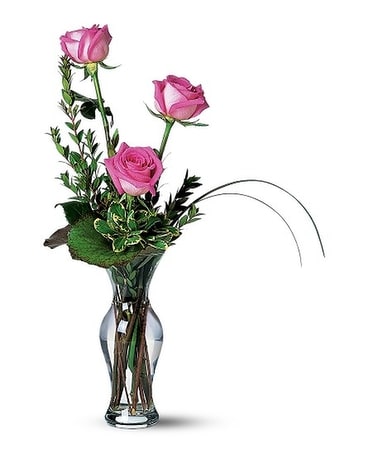 Cook's Classic Rose Bud Vase Flower Arrangement