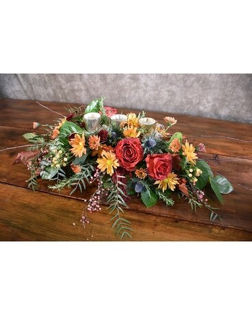 Harvest Glow Centerpiece Flower Arrangement