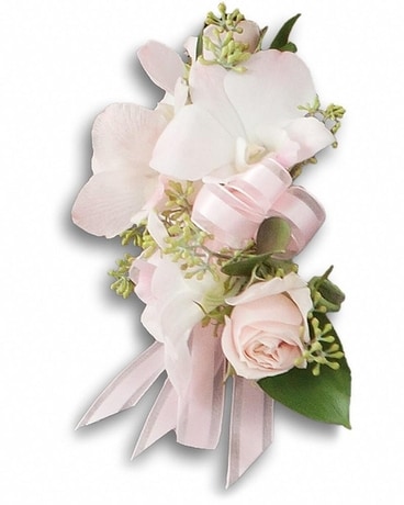 Beautiful Blush Corsage Flower Arrangement