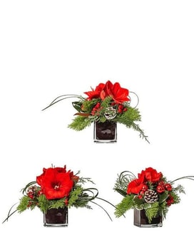 Friends at the Table - Trio Flower Arrangement