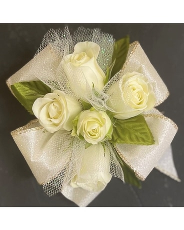 Ribbon and Roses Flower Arrangement