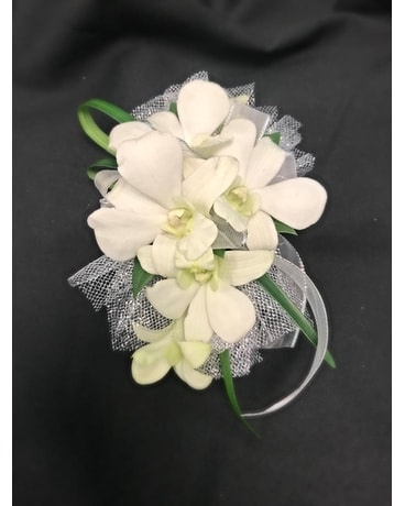 silver corsage