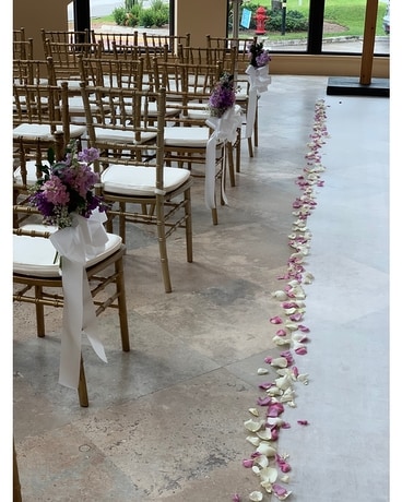 Aisle Chairs Flower Arrangement